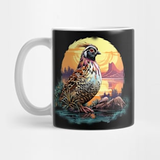 Quail with Mountains and Water Mug